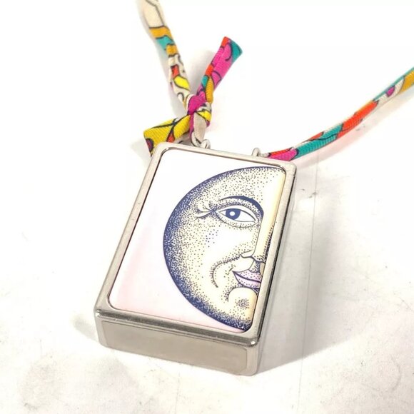HERMES Boite-a-Reve Moon Motif Pill Case Accessories Necklace - Picture 1 of 7